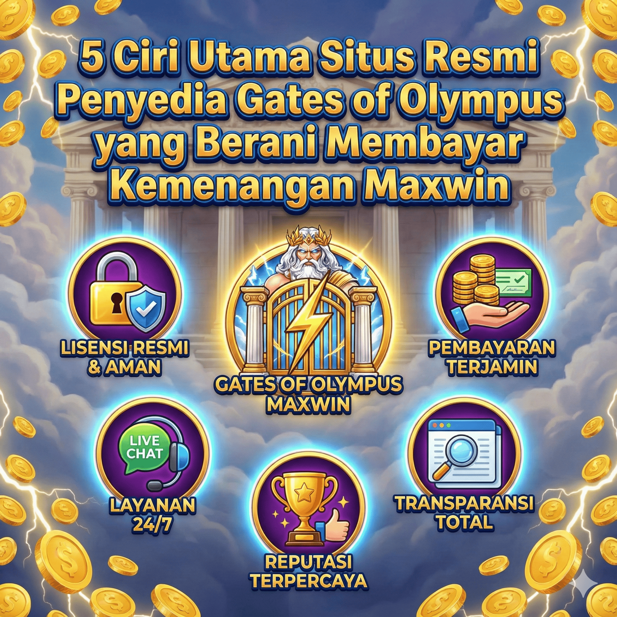 5 Ciri Utama Situs Resmi Penyedia Gates of Olympus yang Berani Membayar Kemenangan Maxwin